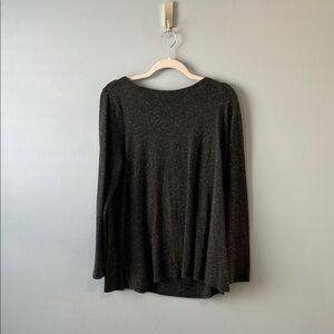 LOFT Green Speckled Long Sleeve Top